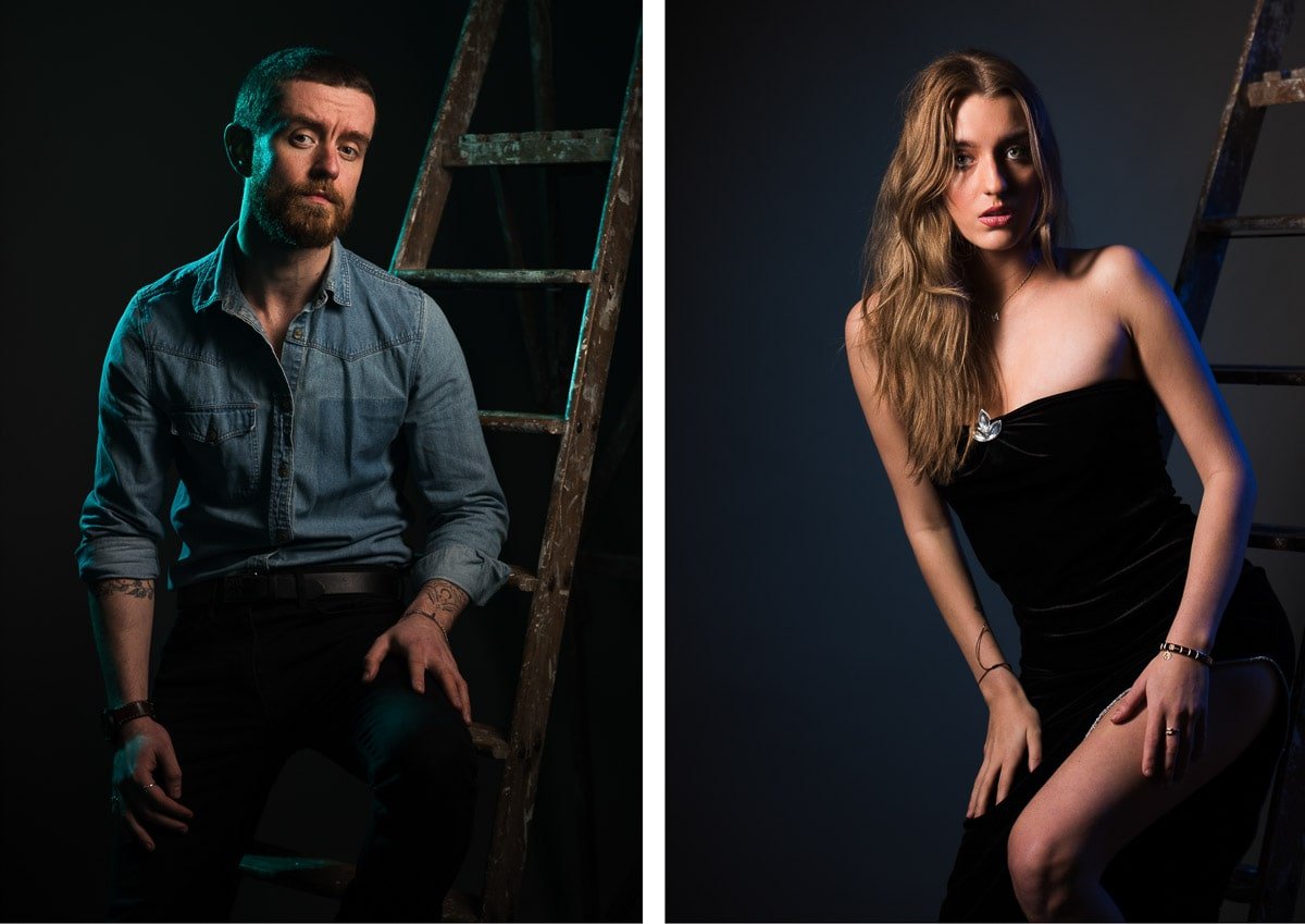 Difference between male and female sitting poses