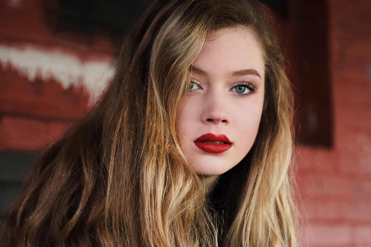 low camera angle portrait pose