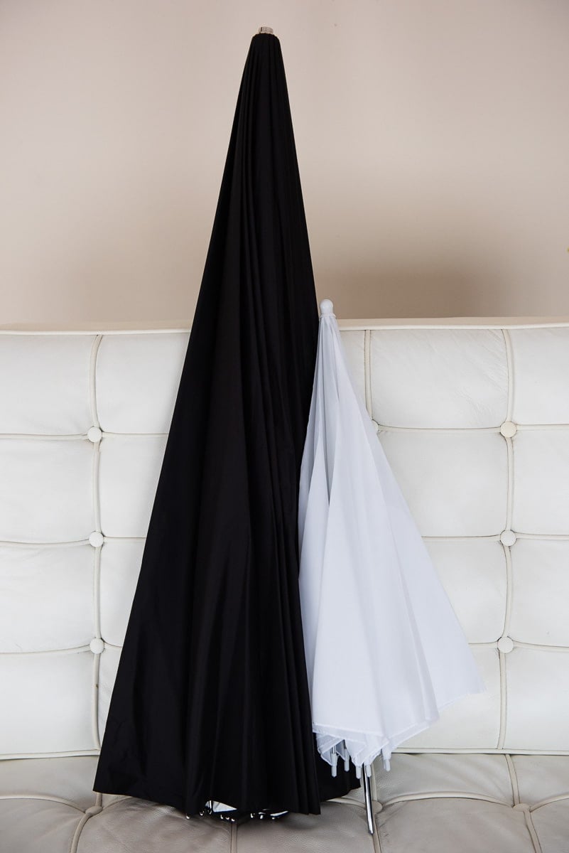 Different shapes and sizes photography umbrellas