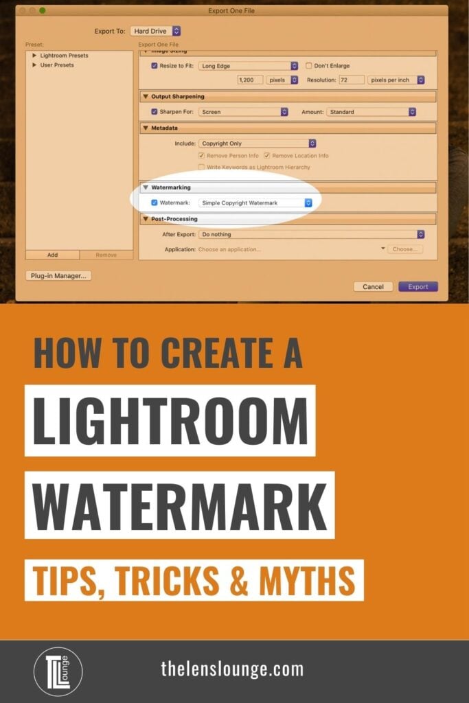How to create a watermark in Lightroom