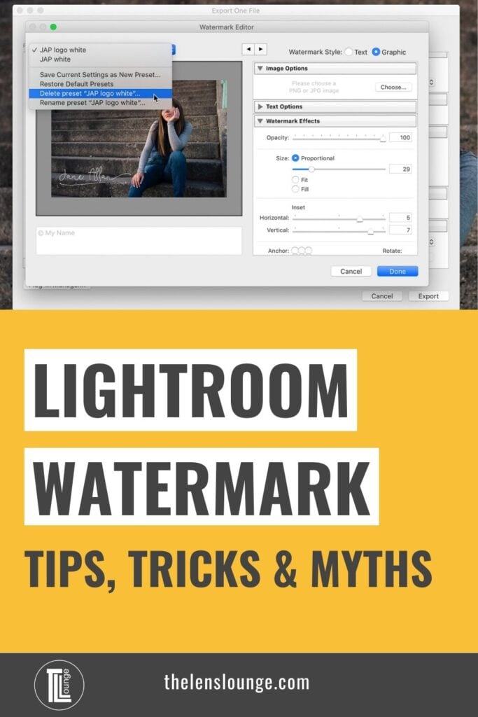 How to create a watermark in Lightroom