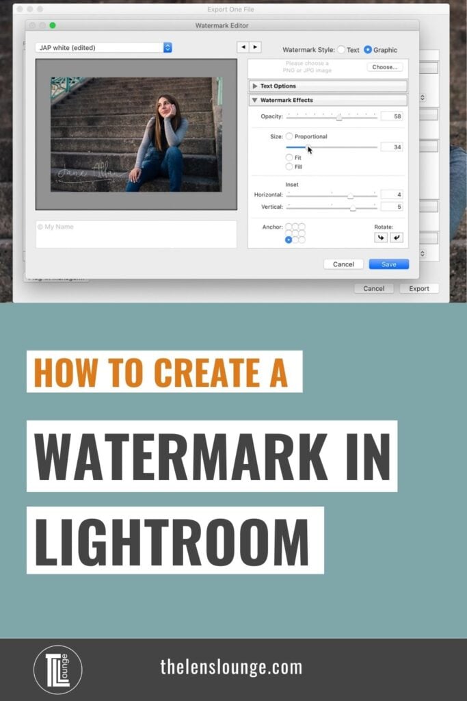 How to create a watermark in Lightroom