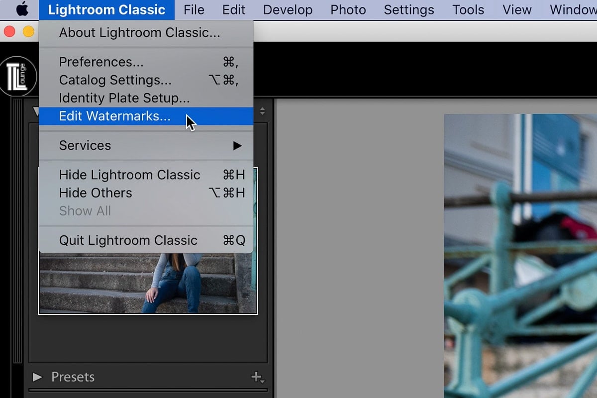 How to edit watermarks in Lightroom Classic