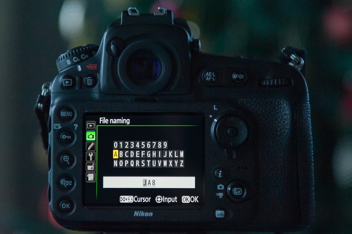 How to rename photos in camera with camera menu